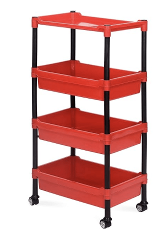Nilkamal TROL23 Plastic Vegetable Trolley Rack 23 for Kitchen Storage Vegetable Organizer | Storage Racks for Office | Bedroom | Kitchen|Living Room | Fruits Onion Potato Stand for Kitchen - Image 3